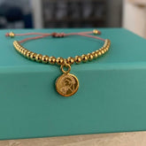 Cielito B DOR - pulsera personalizable medalla dorada 8mm